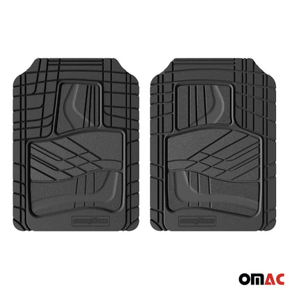 OMAC Goodyear Floor Mats for Cars Trucs SUV Black All Weather Heavy Duty Rubber 96GY444