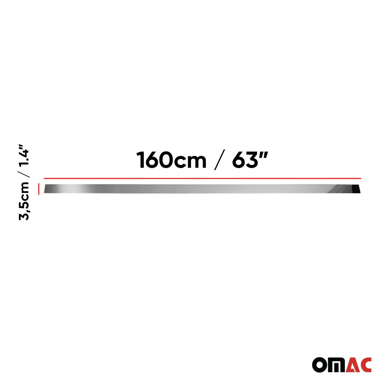 2014-2019 GMC Sierra 1500/2500/3500 HD Rear Trunk Molding Trim Stainless Steel Silver 1Pc