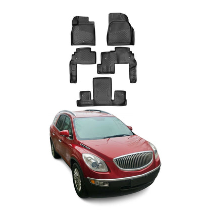 2008-2017 Buick Enclave Floor Mats Liners Full Set All Weather Black