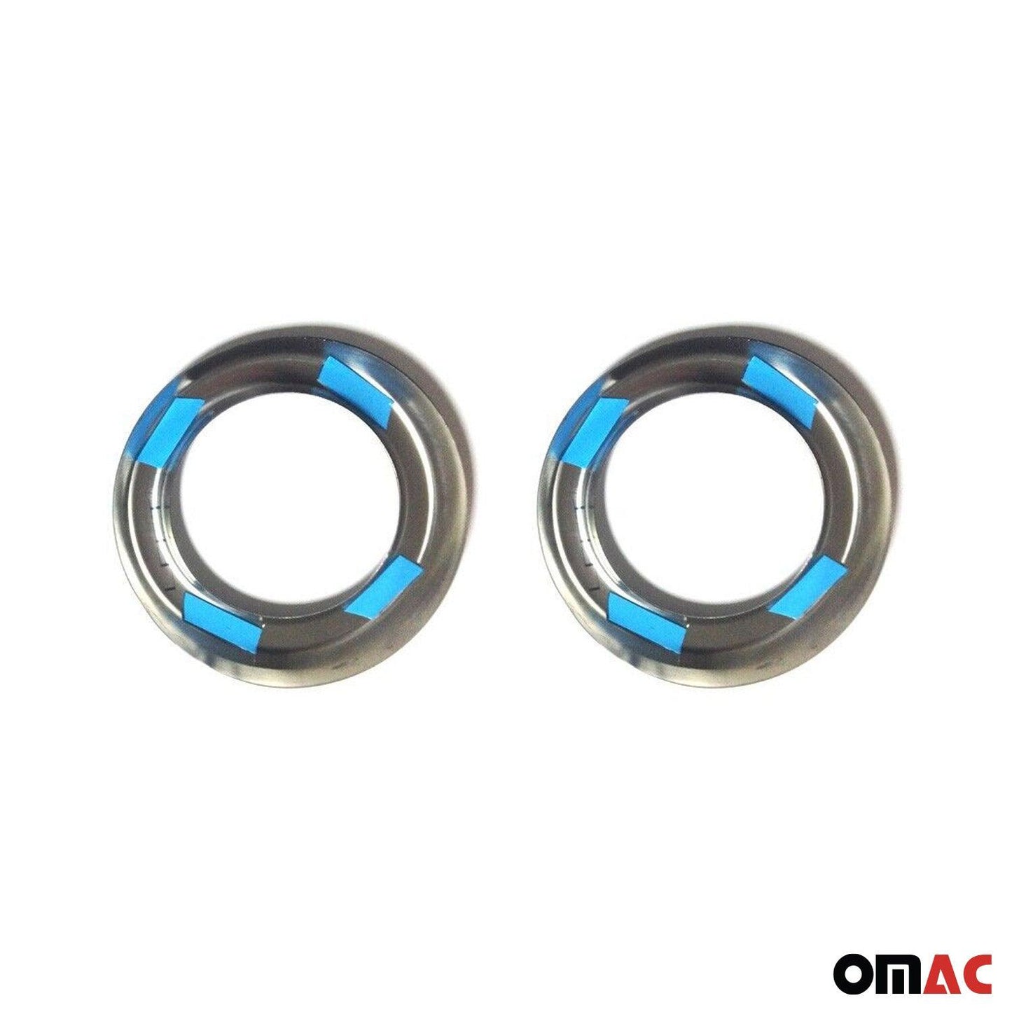 OMAC Fog Light Lamp Bezel Cover for Ford Transit 150 2015-2024 Steel Silver 2 Pcs 2626103