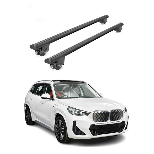 2023-2025 BMW iX1 U11 bev Roof Rack Cross Bars Luggage Lbs Black 2 Pcs