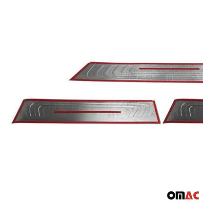 OMAC For Mercedes Metris 2016-2023 Chrome Door Sill Cover Scuff Plate S.Steel 3 Pcs 4733091N