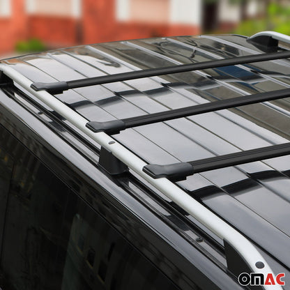 OMAC Roof Rack Cross Bars Luggage Carrier for Ford Transit 2015-2024 Alu Black 3x 2626928B-3