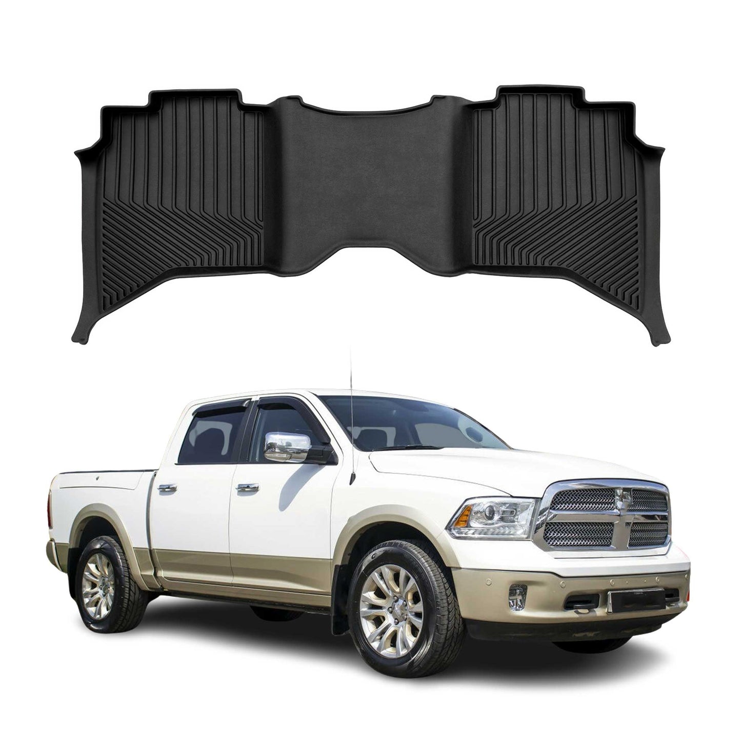 2013-2018 RAM 1500 Crew Cab Premium Floor Mats Liners Second Row Rear