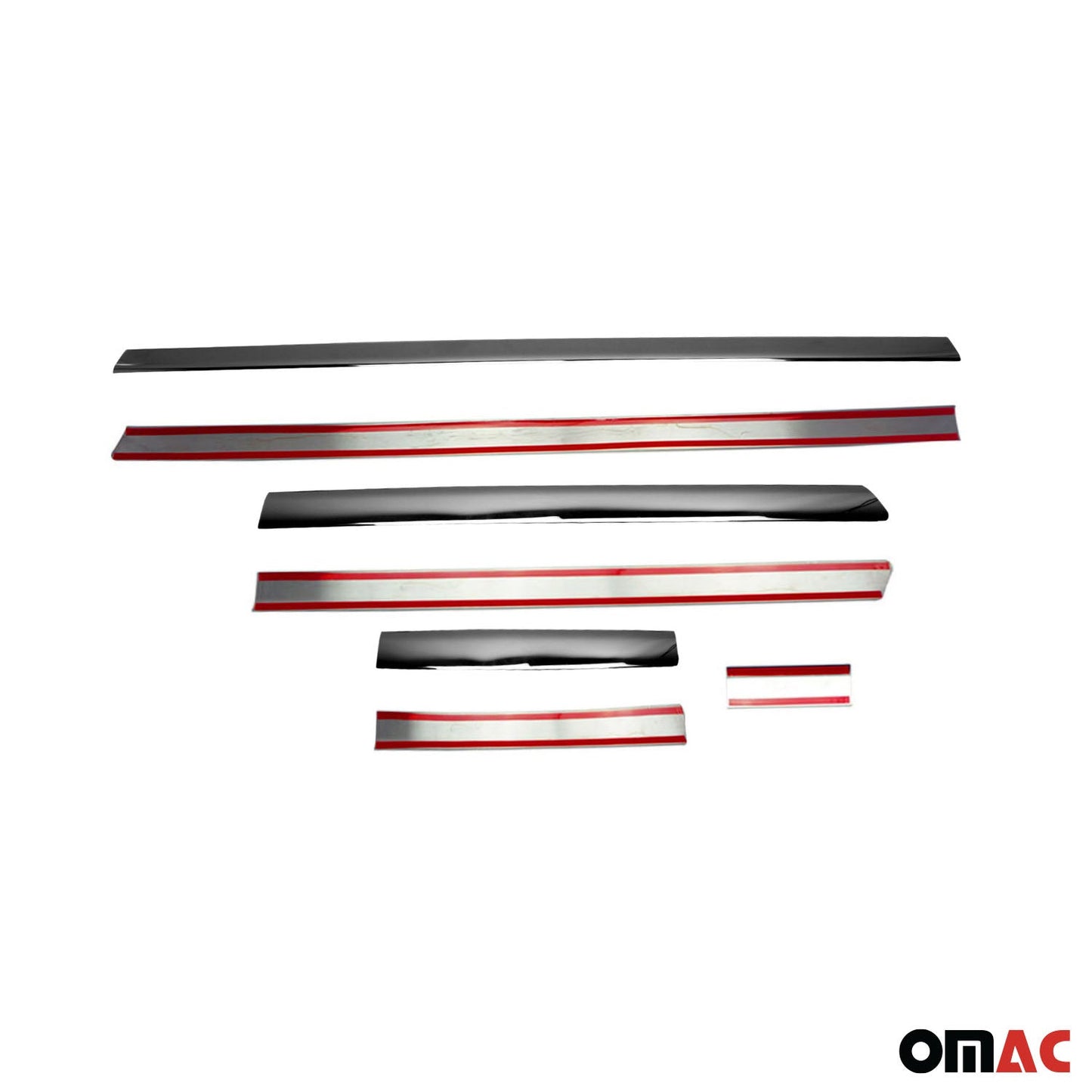 OMAC Side Door Molding Trim for VW T5 Transporter 2003-2015 Steel Dark 7x 7522132B