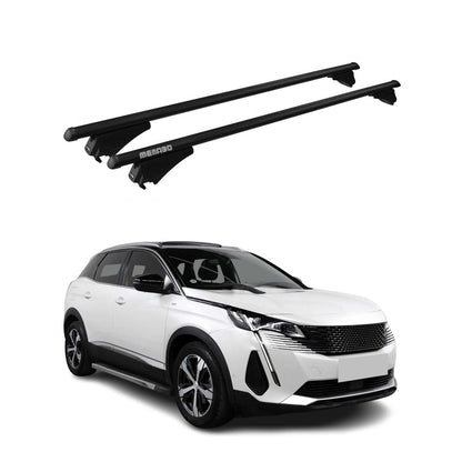 2016-2020 Peugeot 3008 Roof Rack Cross Bars Black