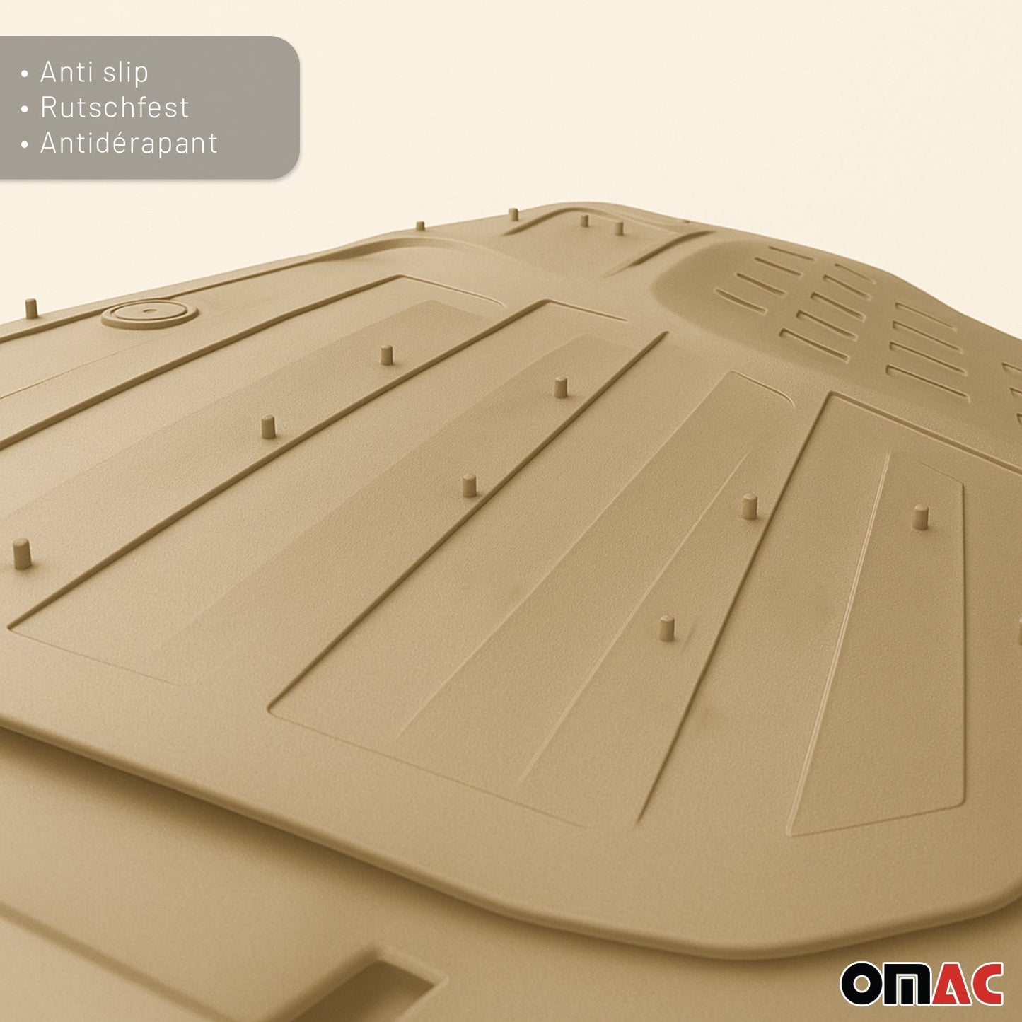 Subaru Heavy Duty Trim to fit Floor Mats Liner Tan All Weather 4Pcs