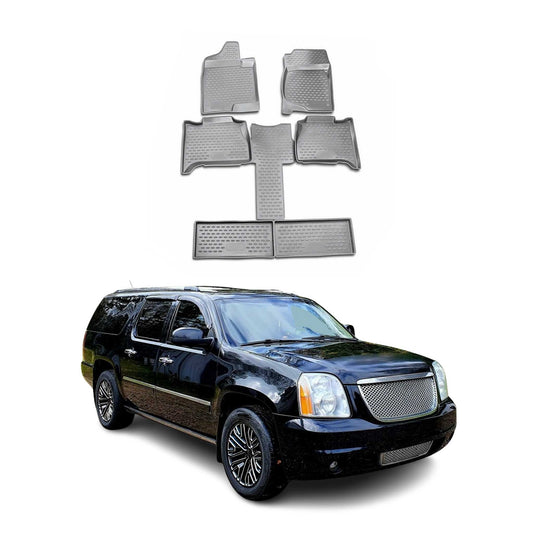 2007-2014 GMC Yukon Floor Mats Liners Full Set All Weather Gray