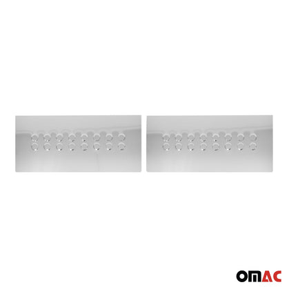 OMAC Mirror Cover Caps & Door Sill Covers Chrome Set for RAM ProMaster 2014-2024 13x G003325