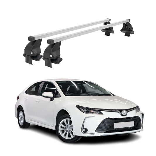 2017-2019 Toyota Corolla Sedan FL Roof Rack Cross Bars Silver