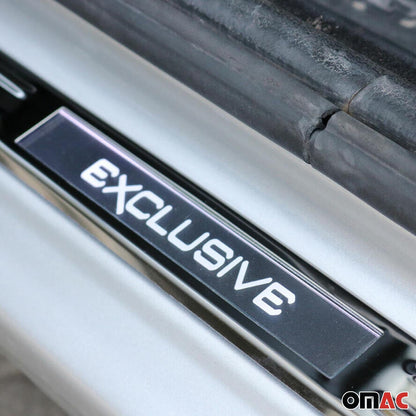 OMAC Door Sill Scuff Plate Scratch for VW Passat B7 2012-2014 Exclusive Steel 2x 75389696090LX