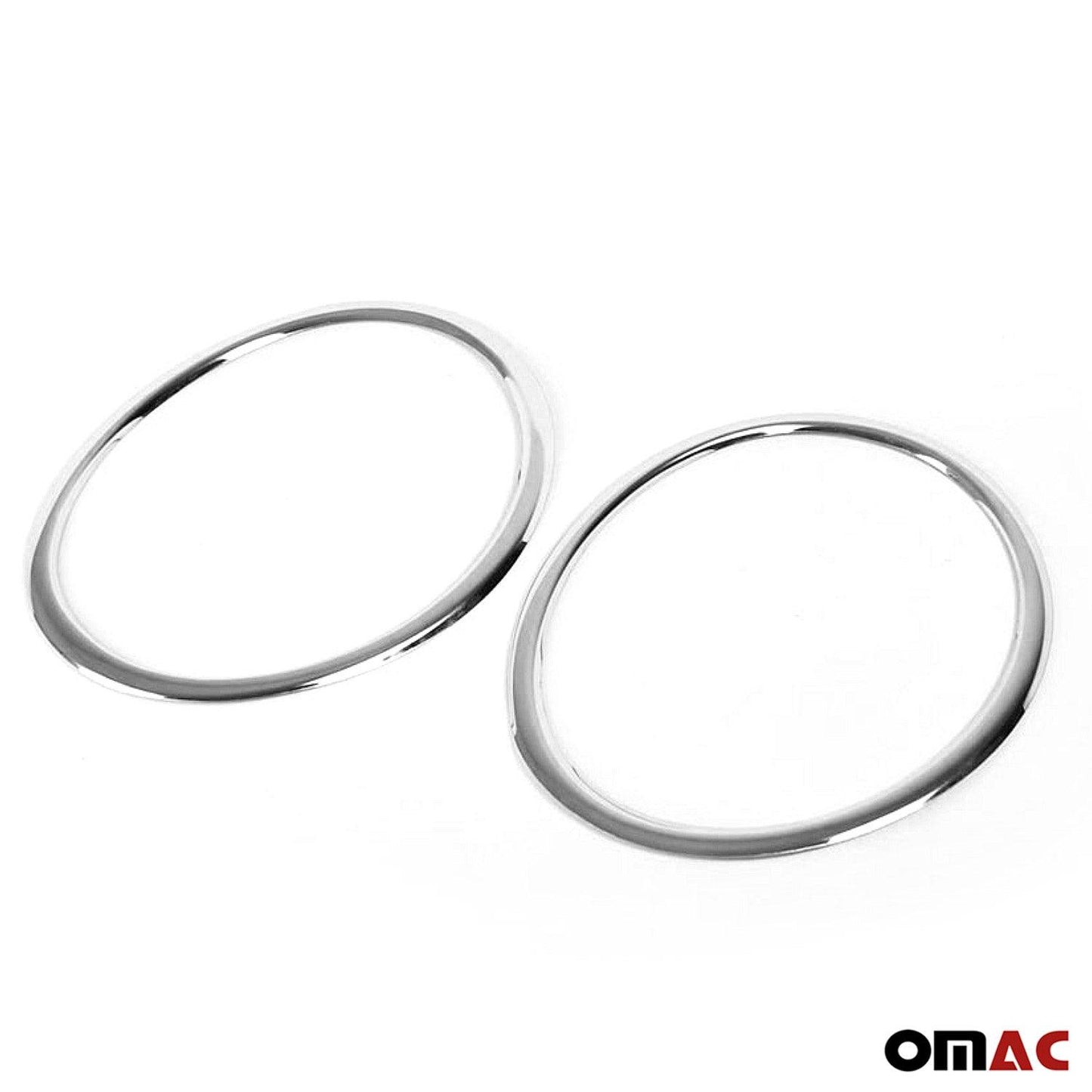 OMAC Fog Light Headlight Lamp Surround Cover for Nissan Juke 2011-2014 Silver 2 Pcs 5008102