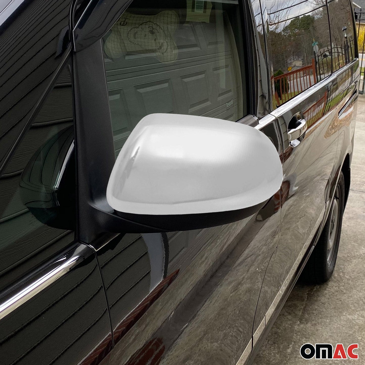 OMAC Fits Mercedes Metris 2016-2023 ABS Satin Chrome Side Mirror Caps Cover 2 Pcs 4733112S