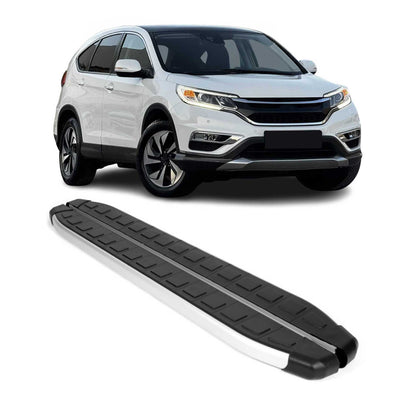 2012-2016 Honda CR-V Running Boards Side Steps Silver & Black