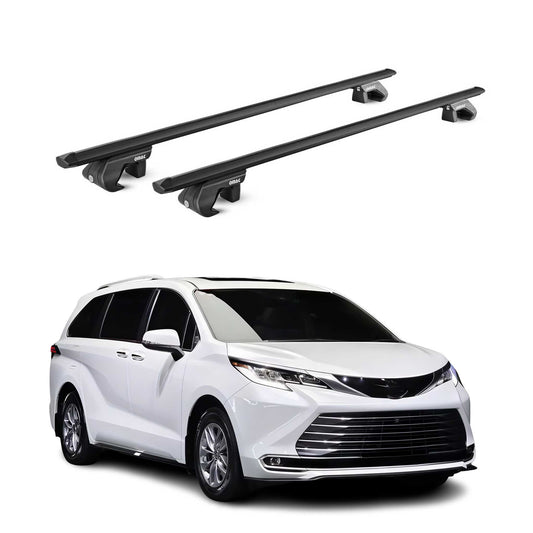 2021-2025 Toyota Sienna Roof Rack Cross Bars Black Luggage Carrier 2 Pcs