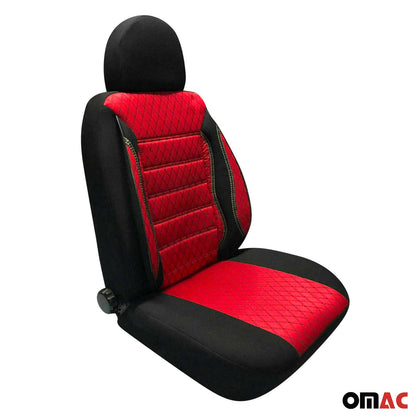 OMAC Front Car Seat Covers for RAM Promaster City 2015-2022 Black Red 2+1 Set A013007