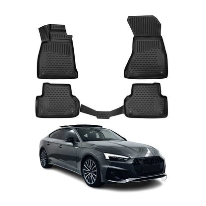 2018-2024 Audi A5 Sportback Floor Mats Liners Full Set All Weather Black