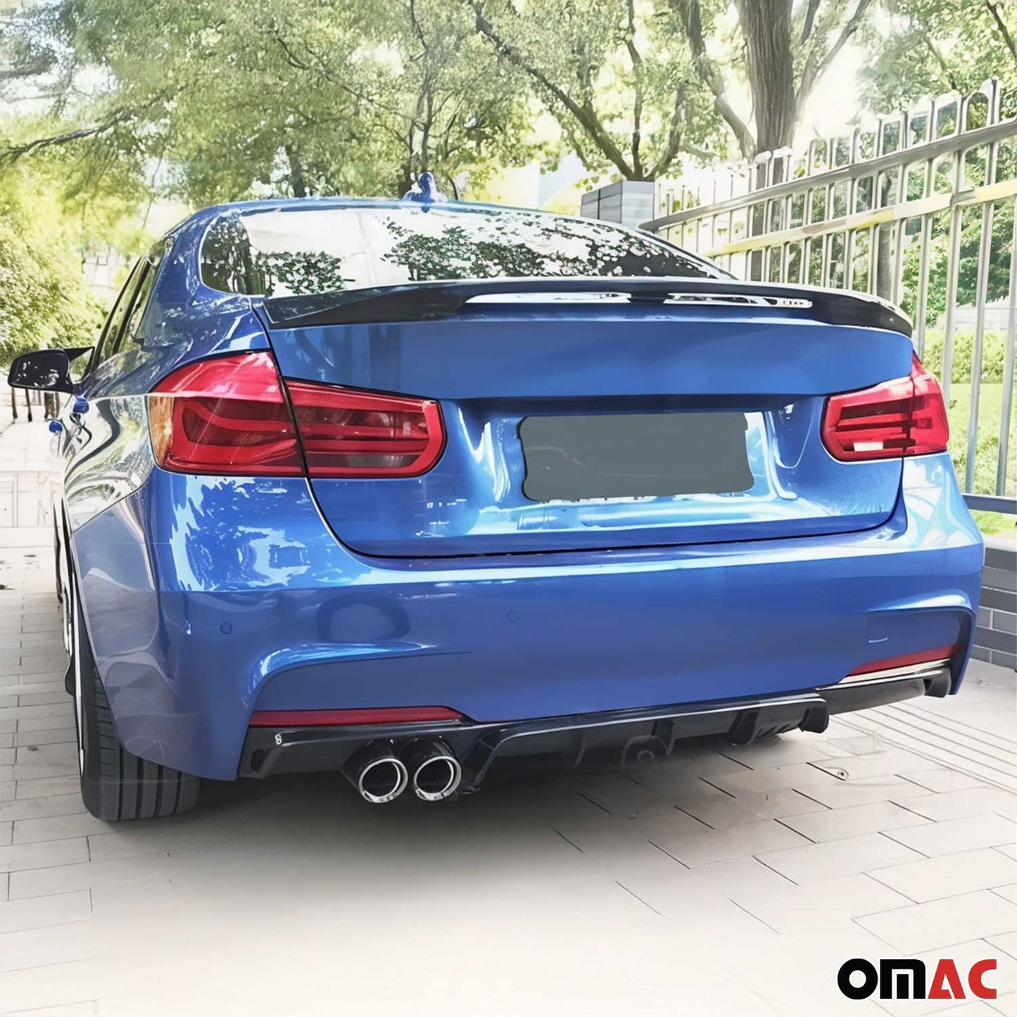 2012-2019 BMW 3 Series F30 Rear diffusers Single output with Dual Exhaust Pipes