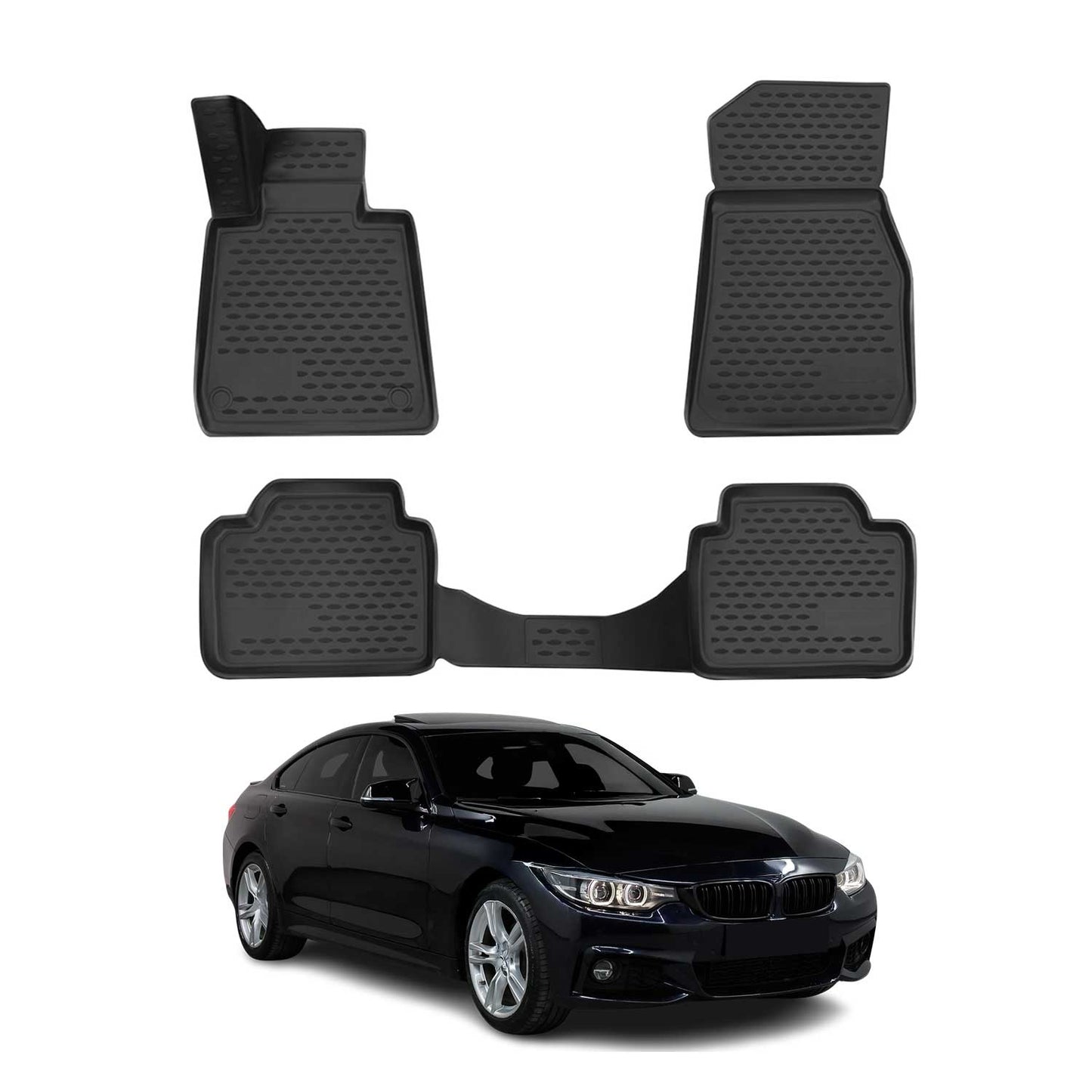 2014-2020 BMW 4 Series Coupe Grand Coupe F32 F36 OMAC Floor Matss Liner Black