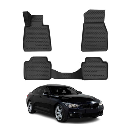 2014-2020 BMW 4 Series Coupe Grand Coupe F32 F36 OMAC Floor Matss Liner Black