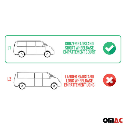 2014-2023 Ford Transit Connect L1 Roof Rack Rails Side Rails Silver