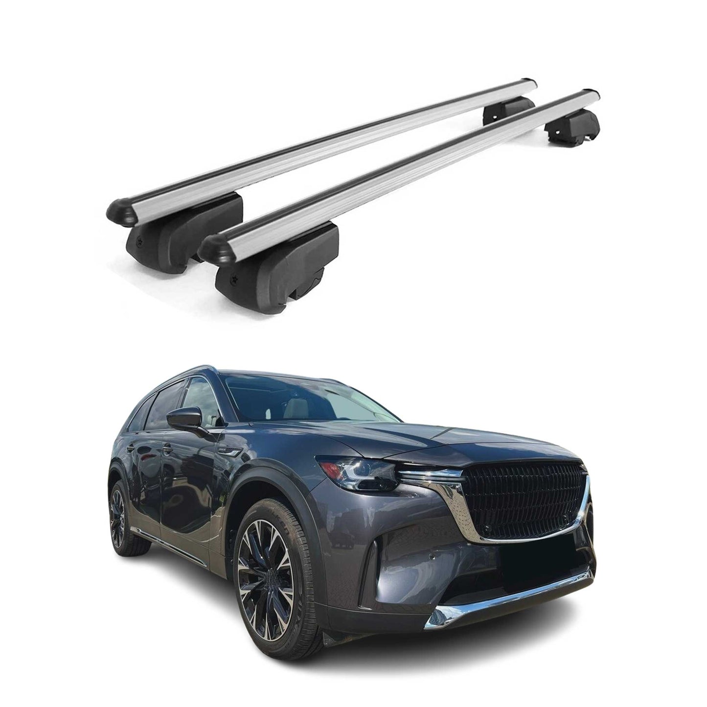2024-2025 Mazda CX-90 Roof Rack Cross Bars Silver