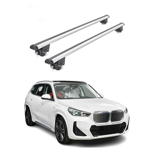 2023-2025 BMW iX1 U11 bev Roof Rack Cross Bars Luggage 220 Lbs Gray 2 Pcs