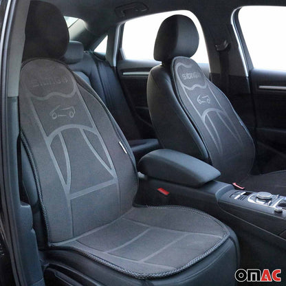 OMAC Car Seat Protector Cushion Cover Mat Pad Gray for Mercedes Fabric Gray 2Pcs U022398