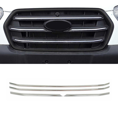 2021-2025 Ford Transit Front Bumper Grill Trim Molding Stainless Steel Silver 4 Pcs