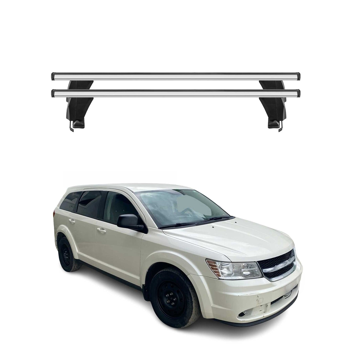 2009-2011 Dodge Journey Roof Rack Cross Bars Silver