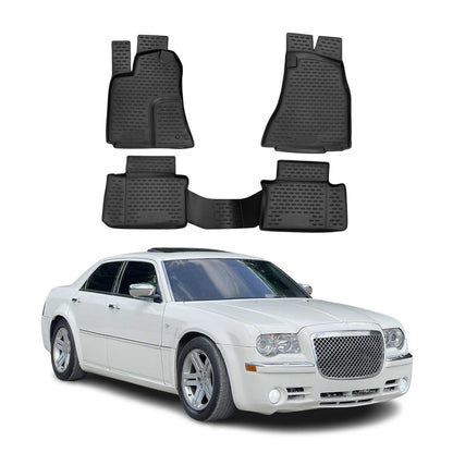 2005-2010 Chrysler 300 / 300C Floor Mats Liners Full Set All Weather Black
