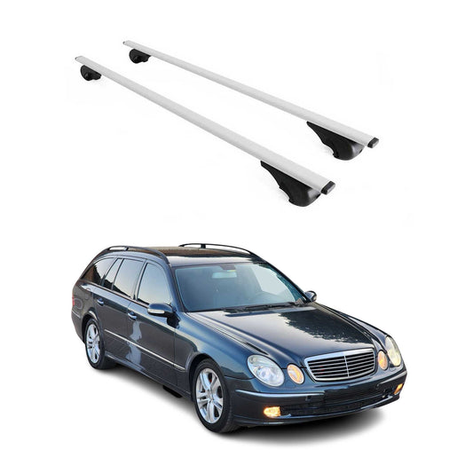 2004-2009 Mercedes E Class S211 Wagon Roof Rack Cross Bars Silver