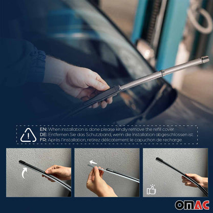 OMAC Front Windshield Wiper Blades Set for Mazda MX-5 Miata 2006-2020 A046337