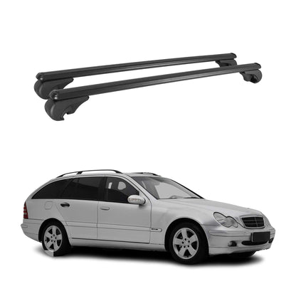 2001-2009 Mercedes C Class S203 Wagon Roof Rack Cross Bars Black