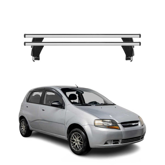 2004-2011 Chevrolet Aveo Hatchback Roof Rack Cross Bars Silver