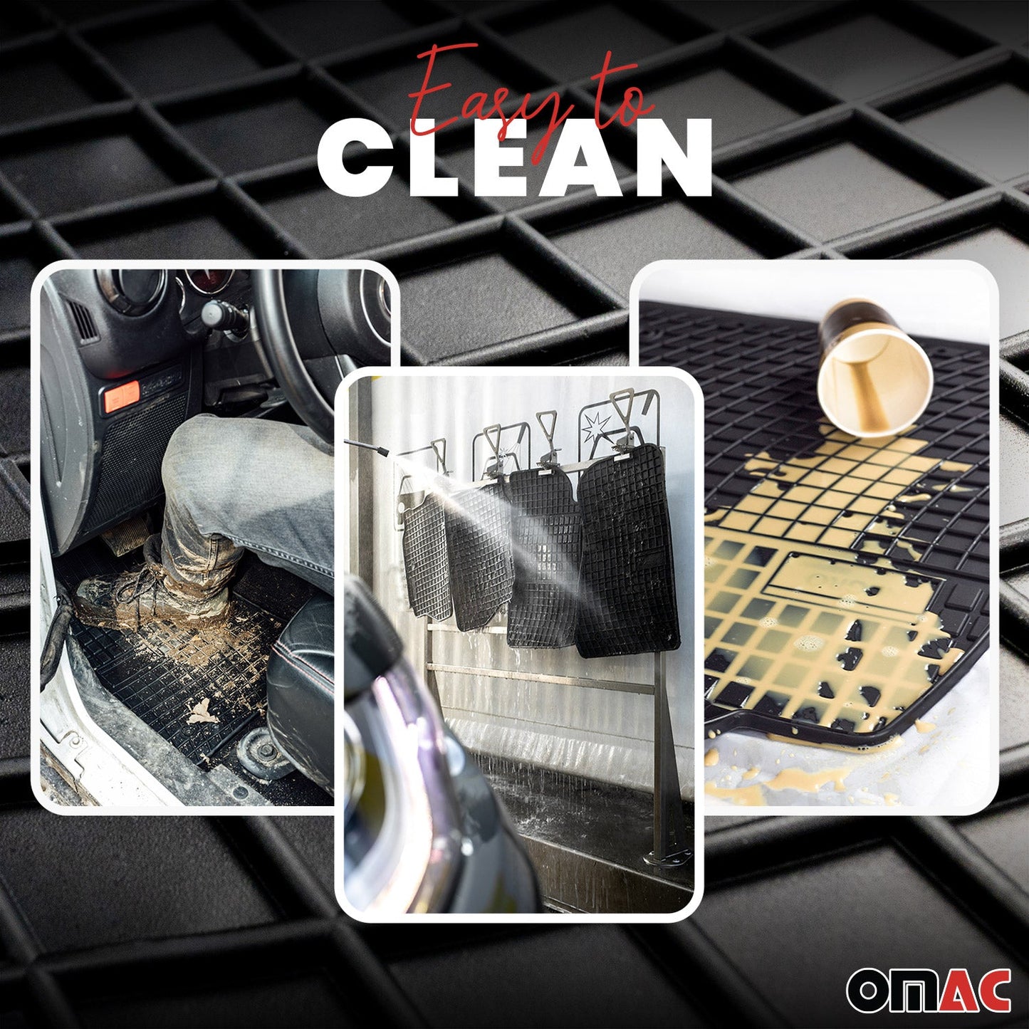 2022-2026 Hyundai Tucson Floor Mats Liners Full Set All Weather Rubber Black