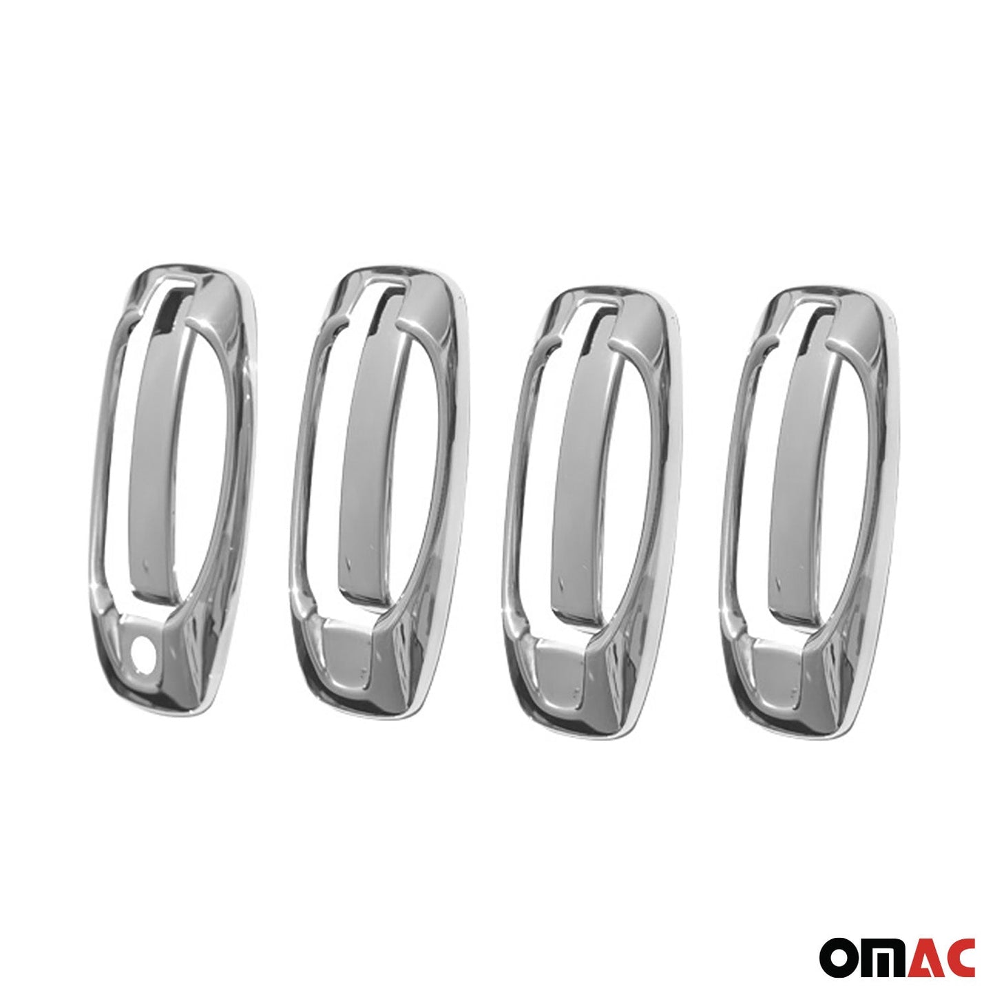 OMAC Mirror Cover Caps & Door Sill Covers Chrome Set for RAM ProMaster City 2015-2022 G003322