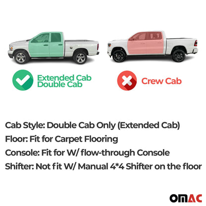 OMAC OMAC Premium Floor Mats Liner for GMC Sierra 1500 Silverado Double Cab 2014-18 VRT1685464-12