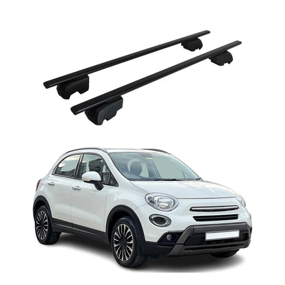 2016-2023 Fiat 500X Roof Rack Cross Bars Black