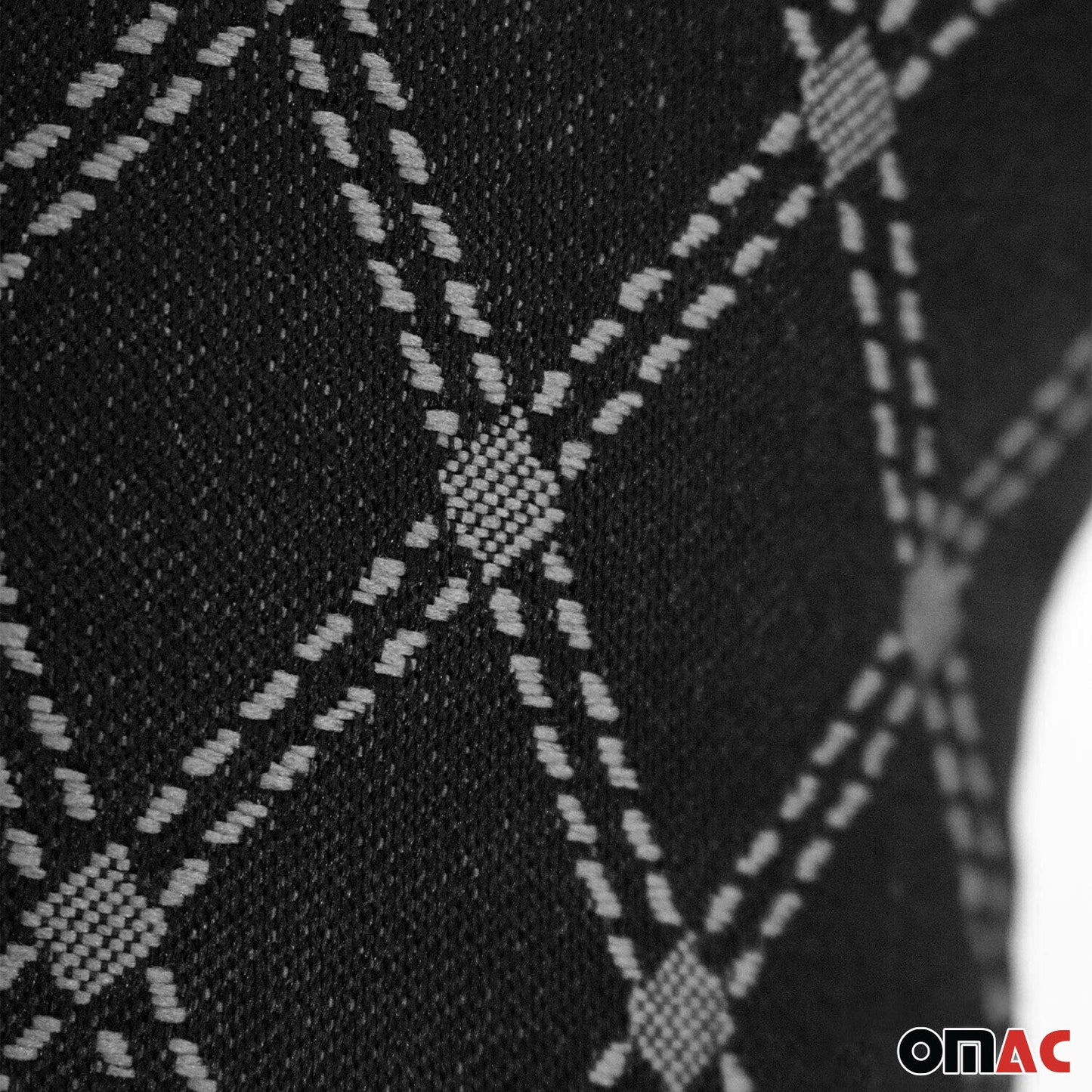 OMAC 2x Car Seat Neck Pillow Head Shoulder Rest Pad Fabric and Black SET96312-SS1
