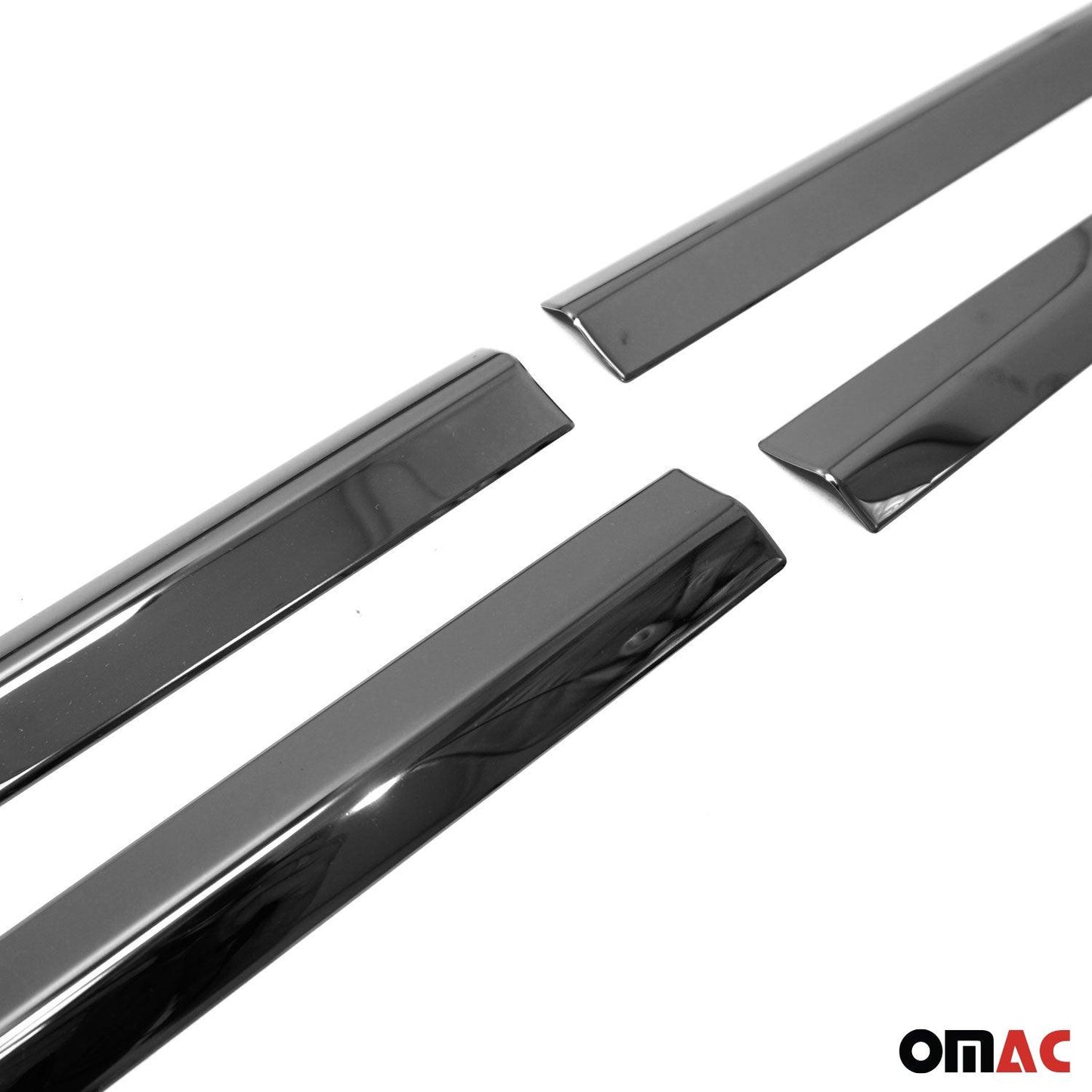 OMAC Side Door Molding Trim Skirt Garnish for Fiat 500X 2016-2023 Steel Dark 4 Pcs 2541131B