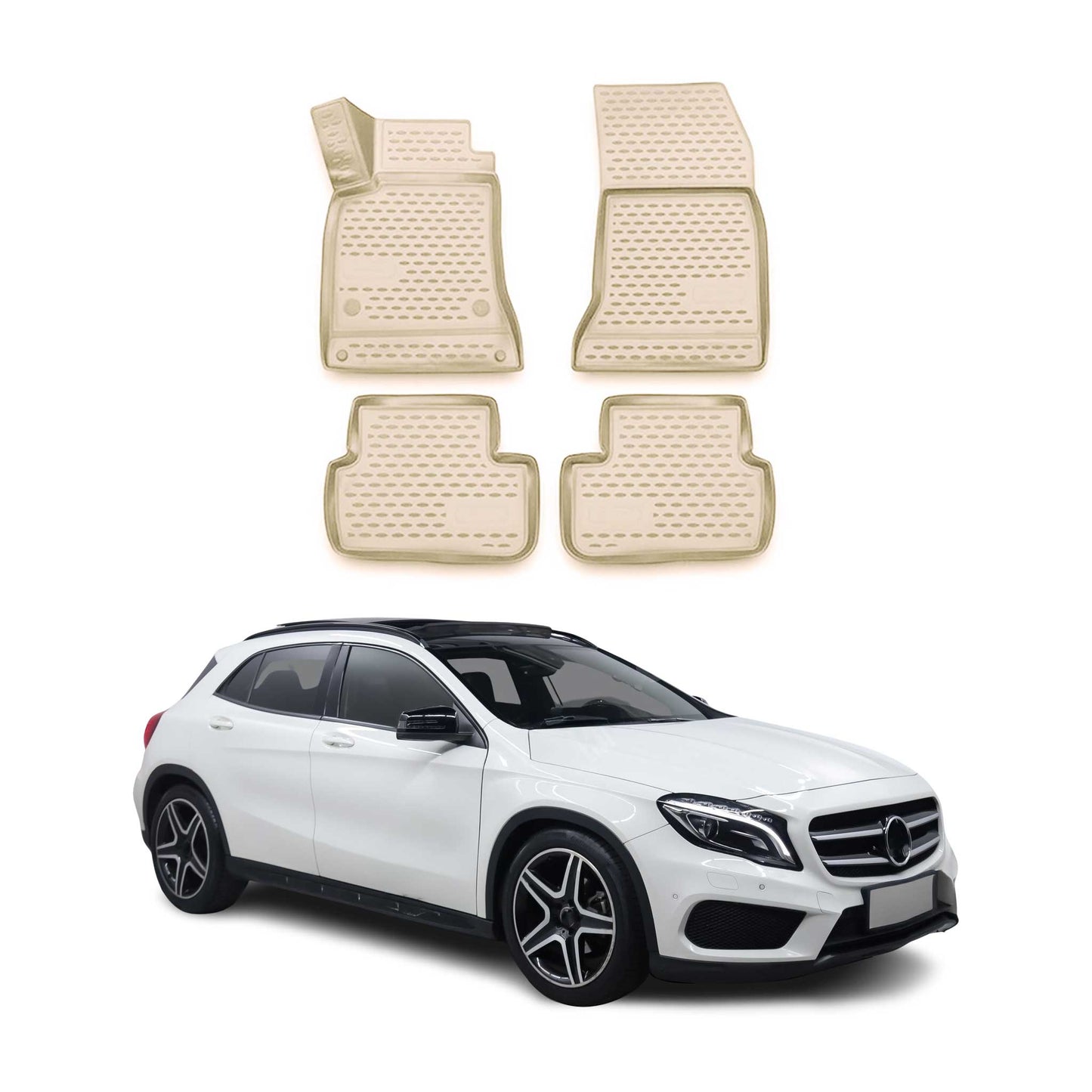2013-2019 Mercedes CLA C117 CLA45 AMG CLA200 CLA250 Floor Mats Liners Full Set All Weather
