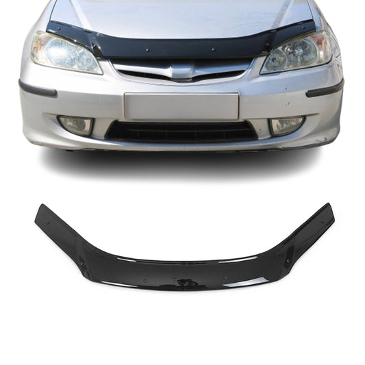 2001-2005 Honda Civic Sedan Front Bug Shield Hood Deflector 1 Pc Smoke