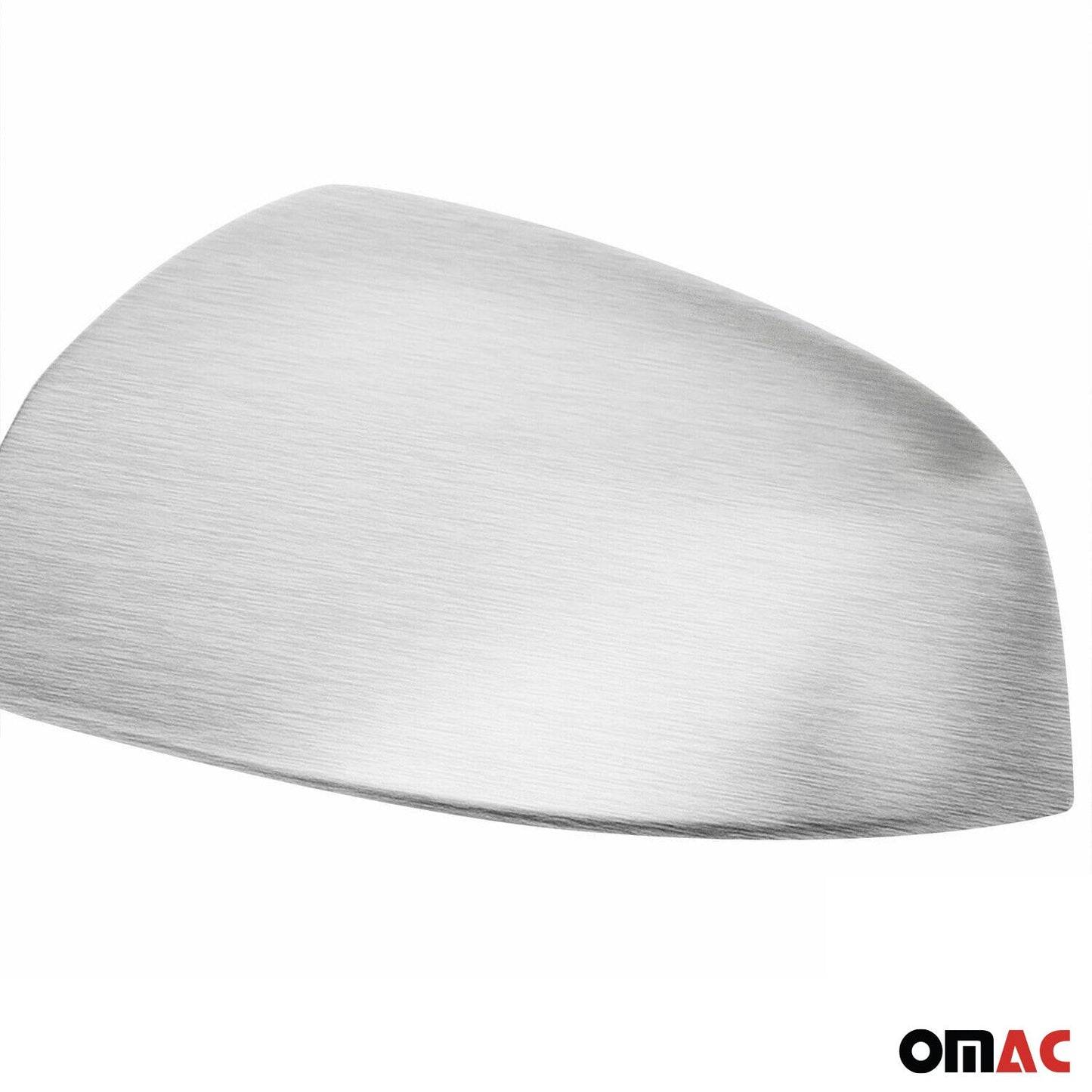 OMAC Side Mirror Cover Caps Fits Smart ForTwo 2007-2015 Brushed Steel Silver 2 Pcs 4751111T