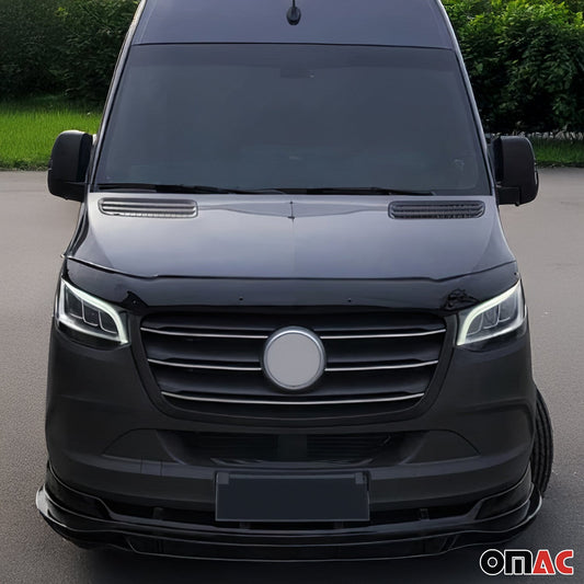 2019-2025 Mercedes Sprinter W907 910 Front Bumper Lip Splitter Black 1 Pc