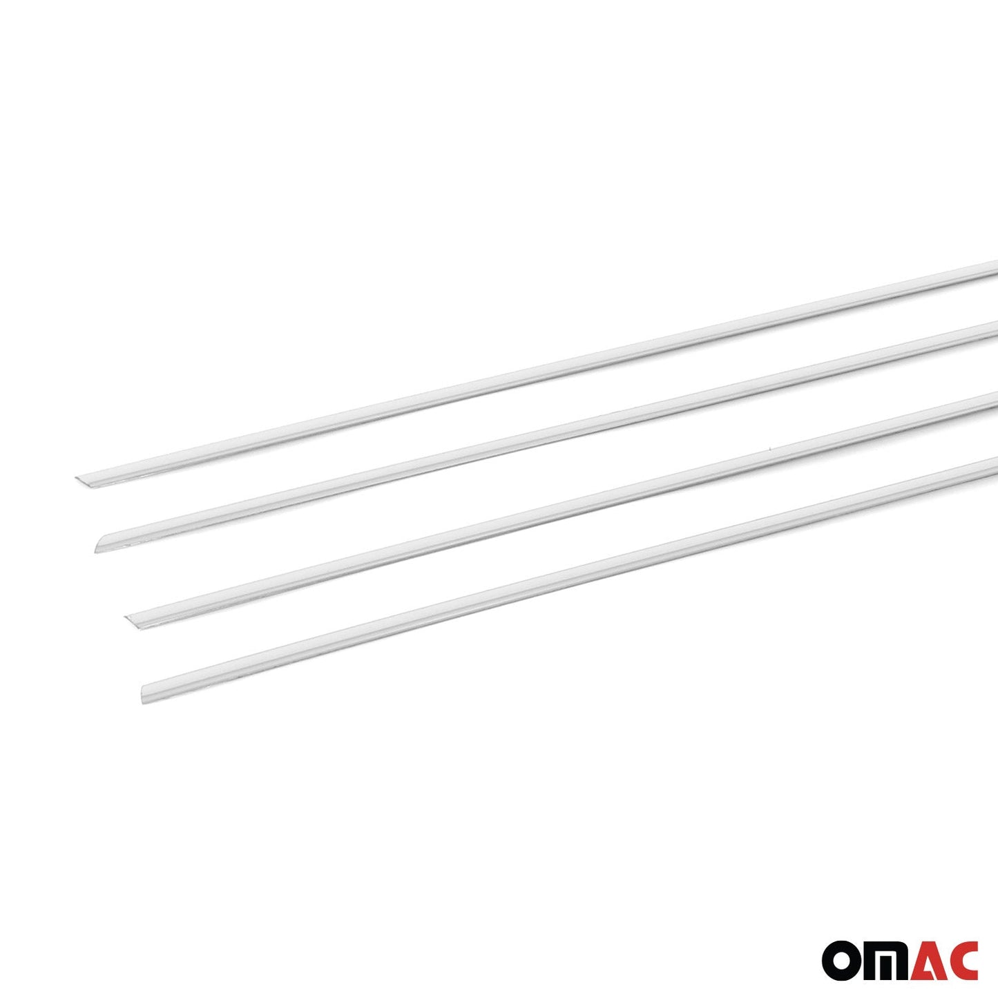 OMAC Window Molding Trim Streamer for Volkswagen Golf MK8 2022-2024 Silver 6Pcs Steel '7568141