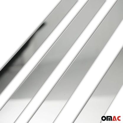 OMAC Side Door Molding Trim for GMC Sierra 2500 2014-2018 Steel Silver 4x LC-2705131