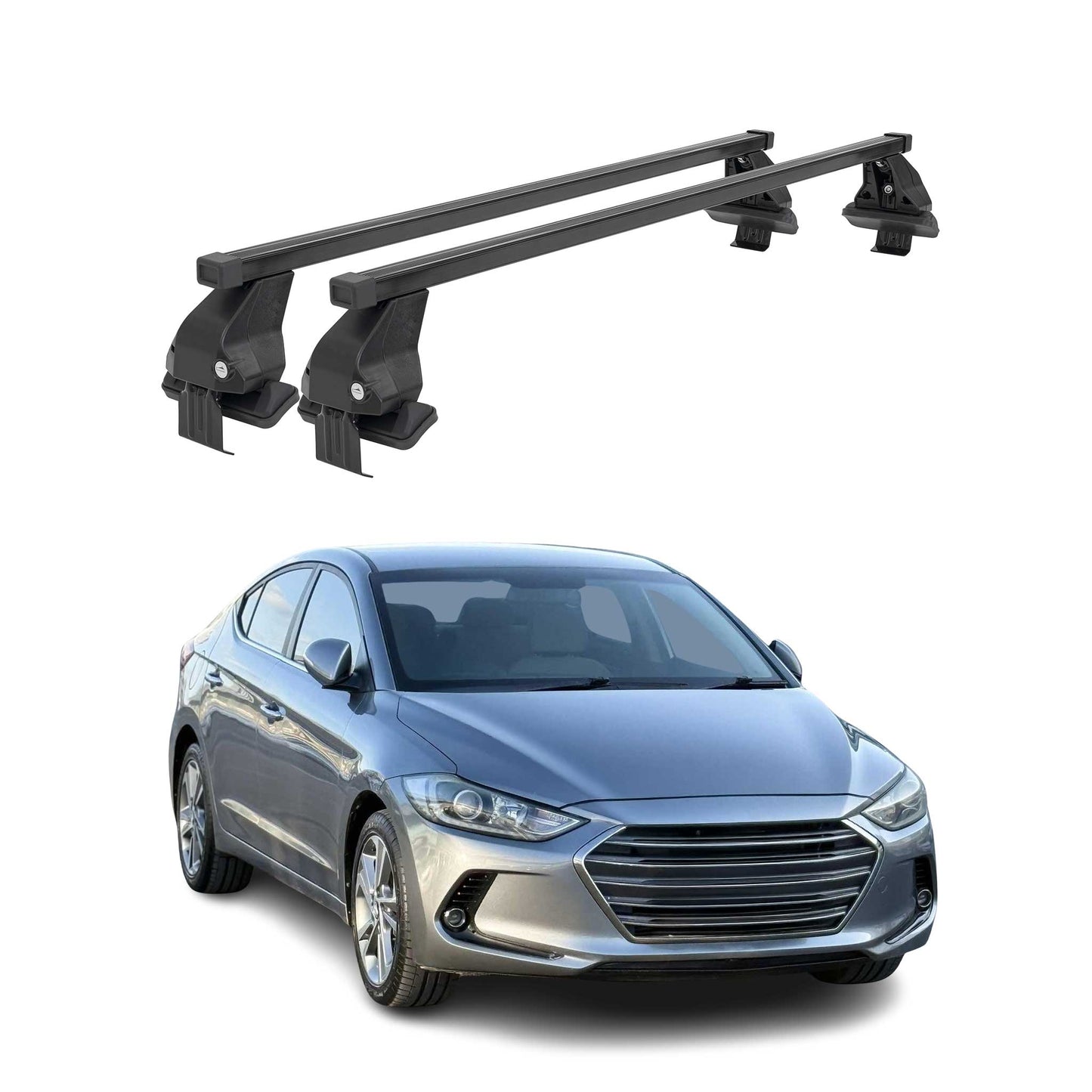 2017-2025 Hyundai Elantra Roof Rack Cross Bars Black