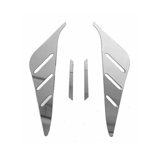 OMAC Trunk Wing Side Trim for Hyundai Kona 2018-2023 Silver Steel 4 Pcs LC-3247159