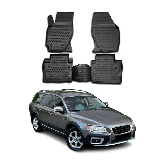 2007-2016 Volvo S80 Floor Mats Liners Full Set All Weather Black
